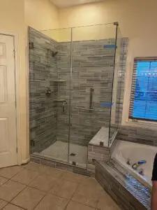 Corner Shower Door With Seat