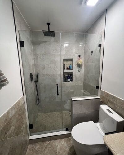 Knee-wall Shower Door