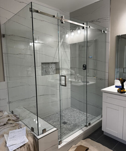 frameless glass shower