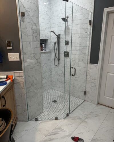 Frameless Angle Shower Door