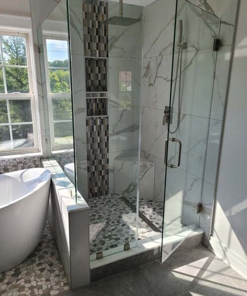 custom frameless glass shower